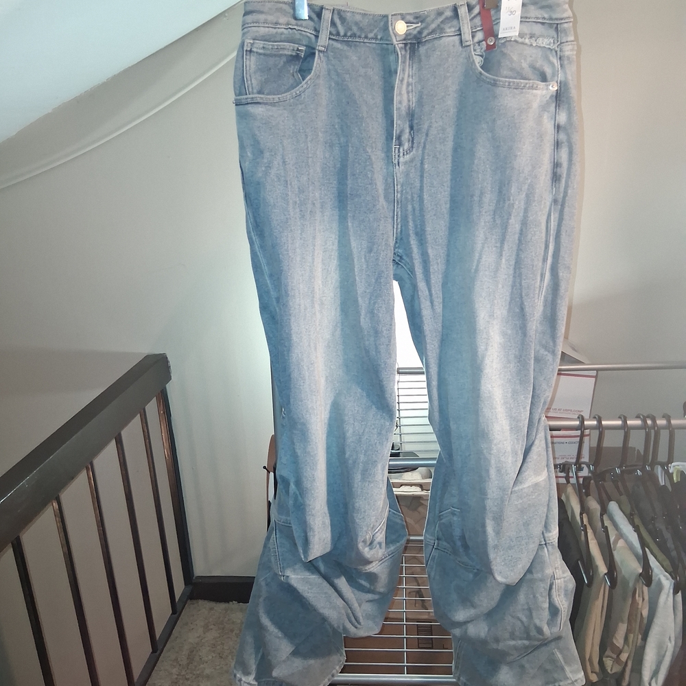AKIRA Light Blue Flare Jeans